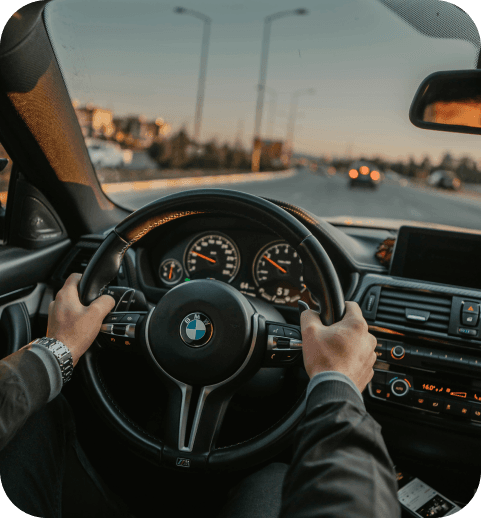 Driver inside a car